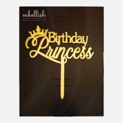 Birthday Princess Acrylic Cake Topper, Size – Medium