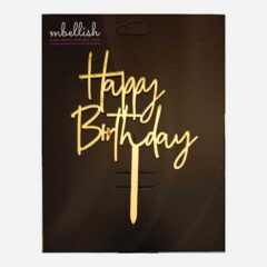 Happy Birthday Acrylic Cake Topper, Size – Medium