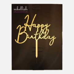 Happy Birthday Acrylic Cake Topper, Size – Medium