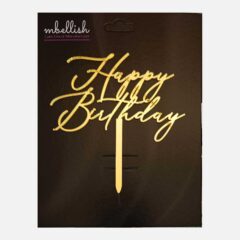 Happy Birthday Acrylic Cake Topper, Size – Medium