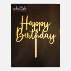 Happy Birthday Acrylic Cake Topper, Size – Medium