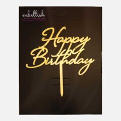 Happy Birthday Acrylic Cake Topper, Size – Medium