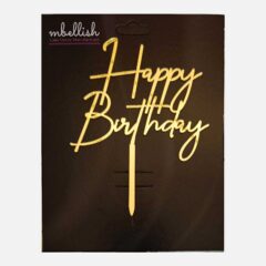 Happy Birthday Acrylic Cake Topper, Size – Medium