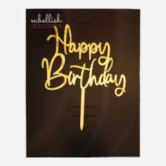 Happy Birthday Acrylic Cake Topper, Size – Medium