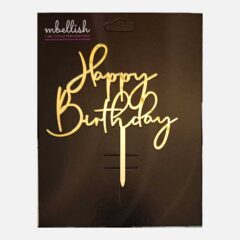 Happy Birthday Acrylic Cake Topper, Size – Medium