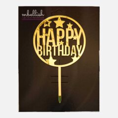 Happy Birthday Acrylic Cake Topper Frame, Size Medium