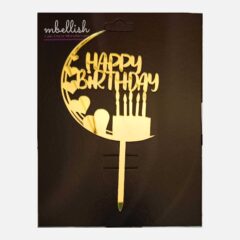 Happy Birthday Acrylic Cake Topper Frame, Size Medium