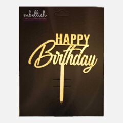 Happy Birthday Acrylic Cake Topper, Size Medium