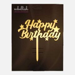 Happy Birthday Acrylic Cake Topper, Size Medium