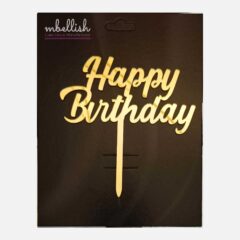 Happy Birthday Acrylic Cake Topper, Size Medium