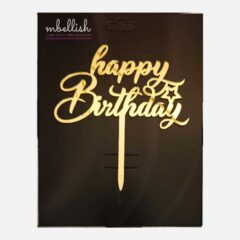 Happy Birthday Acrylic Cake Topper, Size Medium