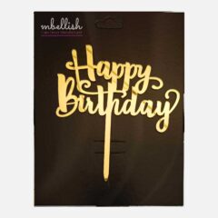 Happy Birthday Acrylic Cake Topper, Size Medium