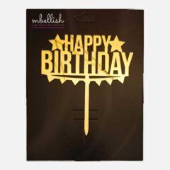 Happy Birthday Acrylic Cake Topper, Size Medium