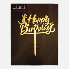 Happy Birthday Acrylic Cake Topper, Size Medium