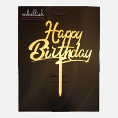 Happy Birthday Acrylic Cake Topper, Size Medium