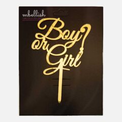 Boy or Girl Acrylic Cake Topper, Size – Medium