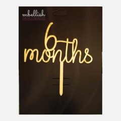 6 month Arcrylic Cake Topper, Size – Medium