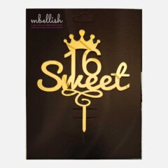 16 sweet Arcrylic Cake Topper, Size – Medium