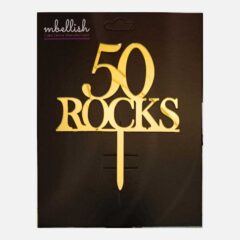 50 Rocks Arcrylic Cake Topper, Size – Medium