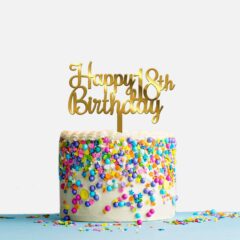 Happy 18th Birthday Acrylic Cake Topper, Size – Medium