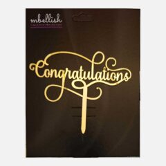 Congratulations Arcrylic Cake Topper, Size – Medium