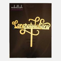 Congratulations Arcrylic Cake Topper, Size – Medium