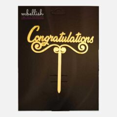 Congratulations Arcrylic Cake Topper, Size – Medium