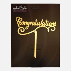 Congratulations Arcrylic Cake Topper, Size – Medium