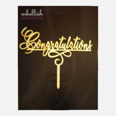 Congratulations Arcrylic Cake Topper, Size – Medium