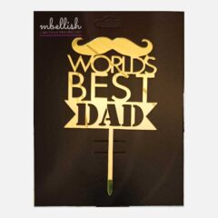 World Best DAD Arcrylic Cake Topper, Size – Medium