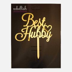 Best Hubby Arcrylic Cake Topper, Size – Medium