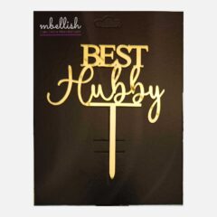 Best Hubby Arcrylic Cake Topper, Size – Medium