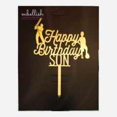 Happy Birthday Son Acrylic Cake Topper, Size – Medium