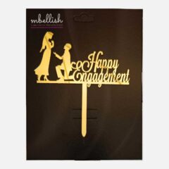 Happy Engagement Arcrylic Cake Topper Couple, Size – Medium