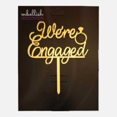 We’re Engaged Arcrylic Cake Topper Ring, Size – Medium