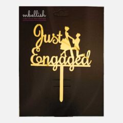 Just Engaged Arcrylic Cake Topper Couple, Size – Medium