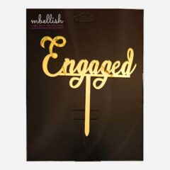 Engaged Arcrylic Cake Topper, Size – Medium