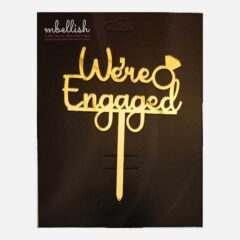 We’re Engaged Arcrylic Cake Topper Ring, Size – Medium