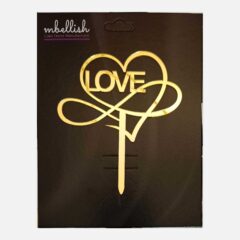 Love Arcrylic Cake Topper Heart , Size – Medium