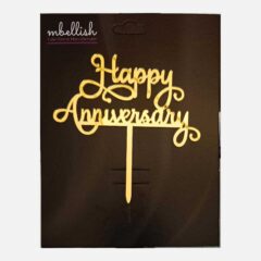 Happy Anniversary Arcrylic Cake Topper, Size – Medium