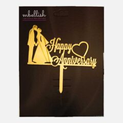 Happy Anniversary Arcrylic Cake Topper couple, Size – Medium