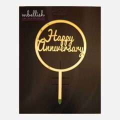 Happy Anniversary  Arcrylic Cake Topper Frame, Size – Medium