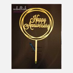 Happy Anniversary  Arcrylic Cake Topper Frame, Size – Medium