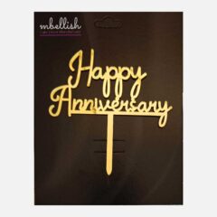 Happy Anniversary Arcrylic Cake Topper, Size – Medium