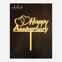 Happy Anniversary Arcrylic Cake Topper Heart, Size – Medium