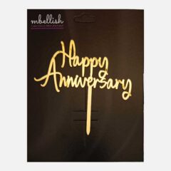 Happy Anniversary Arcrylic Cake Topper, Size – Medium