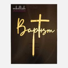 Baptism Acrylic Cake Topper, Size – Medium