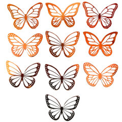 Copper Foiled Butterflies – Pack of 10