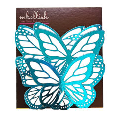 Light Blue Foiled Butterflies – Pack of 10