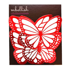 Red Foiled Butterflies – Pack of 10